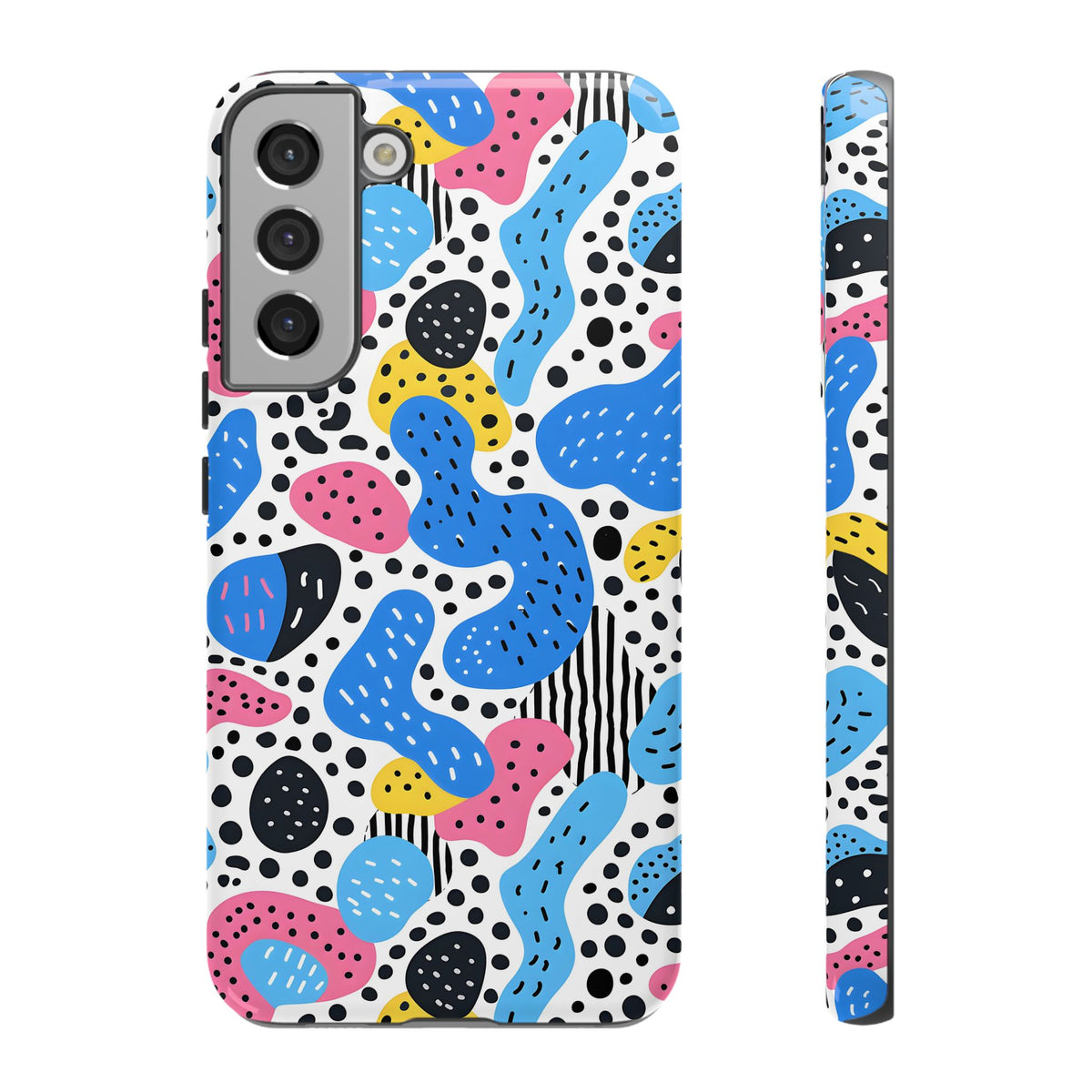 Abstract Baby Blue Memphis Design Phone Case – Sleek and Contemporary Artistry 2