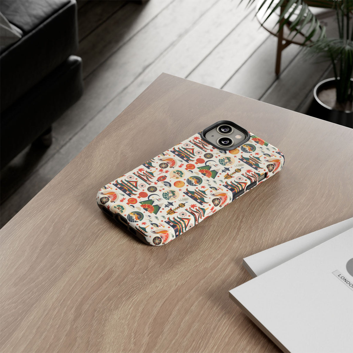 Japanese Pattern Phone Case – Elegant & Timeless Design for Your Phone 068