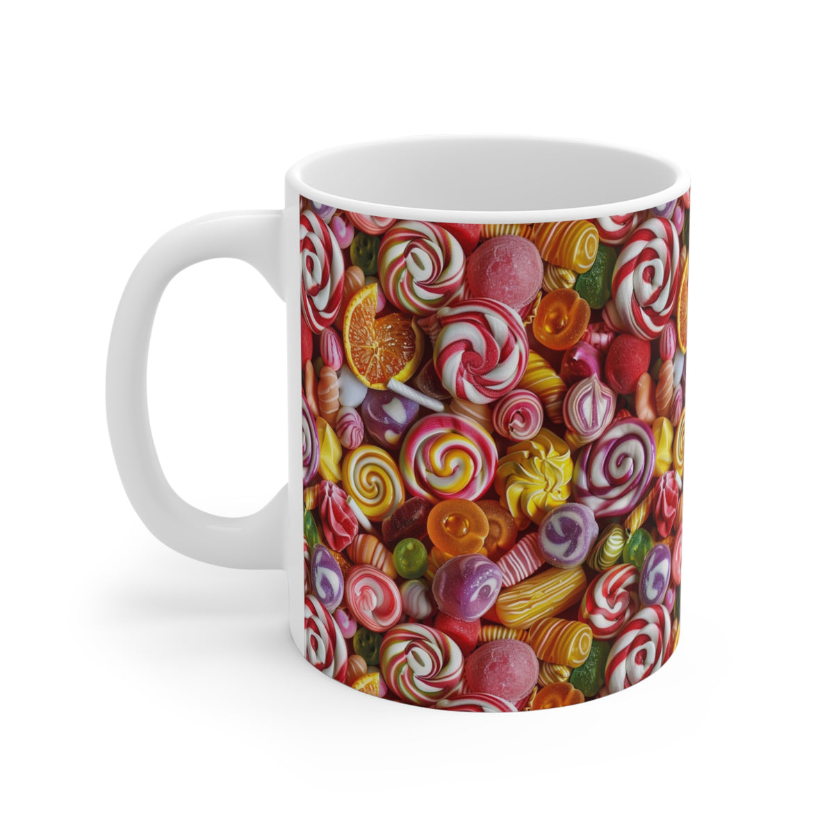 Colorful All-Over Candy Theme Coffee Mug Fun Ceramic Drinkware 148