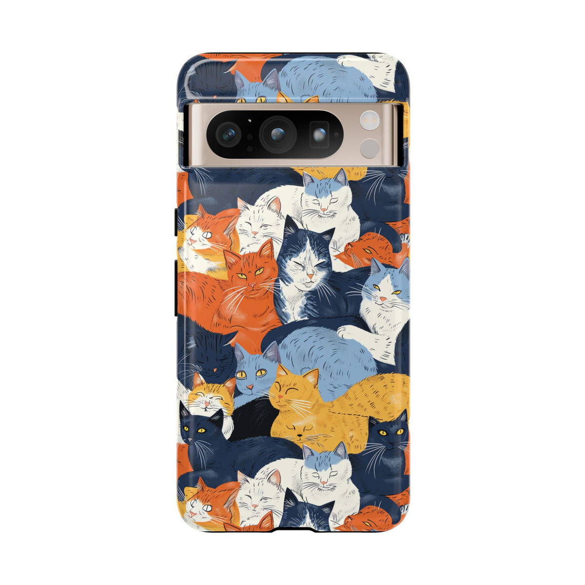 Seamless Cat Pattern Design Phone Case – Playful and Stylish Cat-Themed Phone Cover