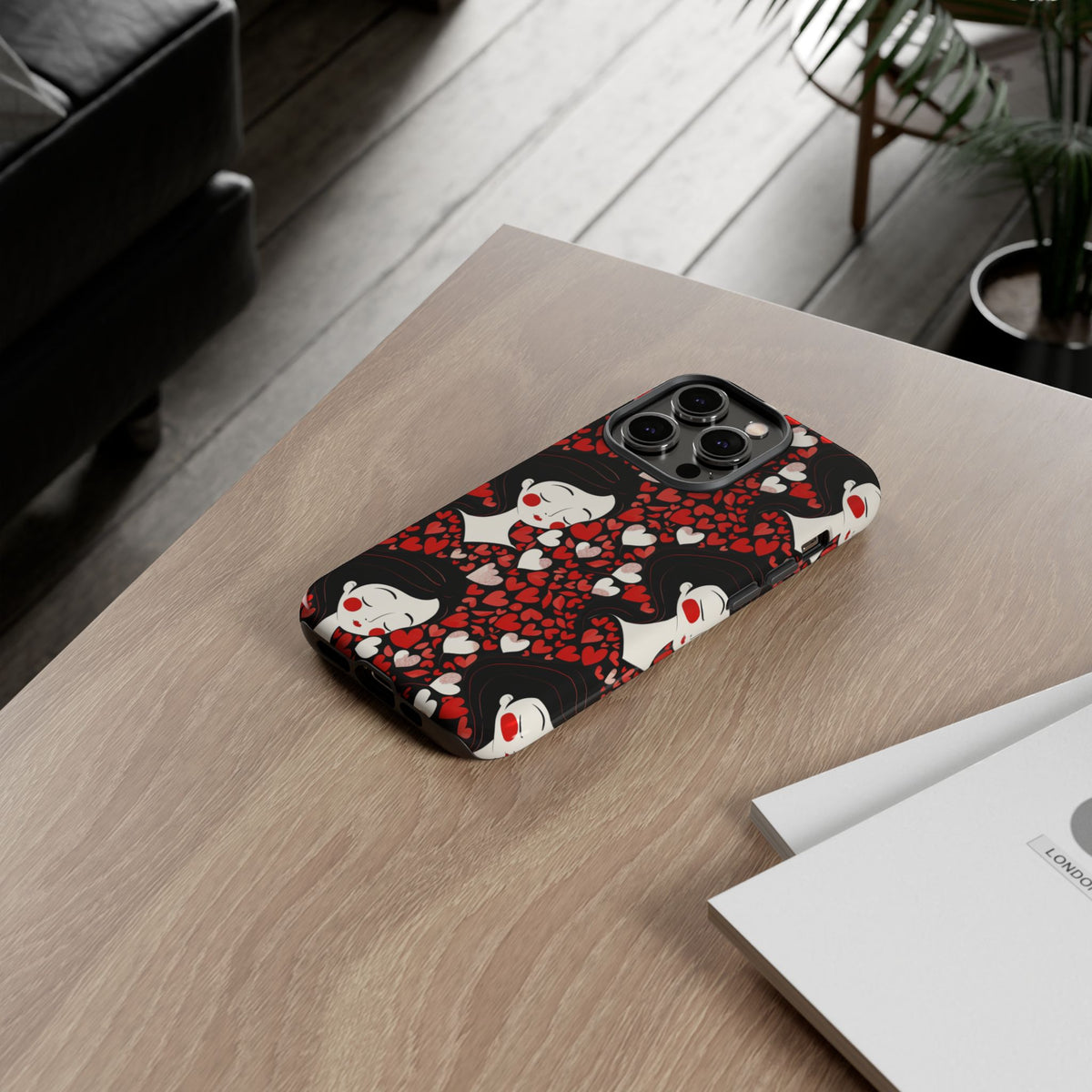 Heart Pattern Phone Case – Stylish & Loving Design for Your Device 232