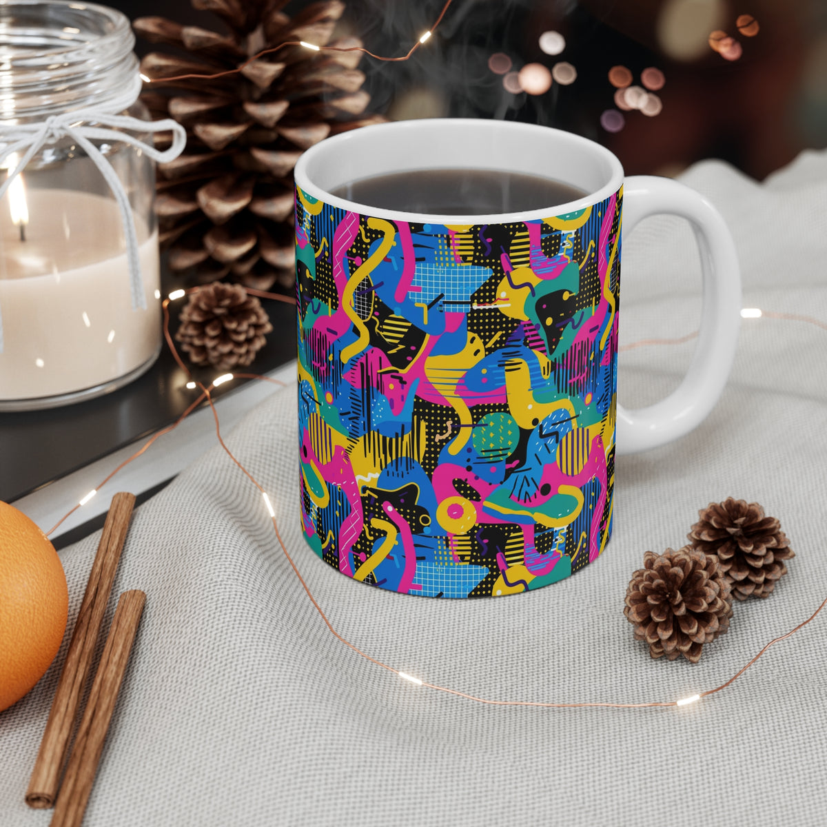 90s Retro Coffee Mug - Full Wrap Design 603