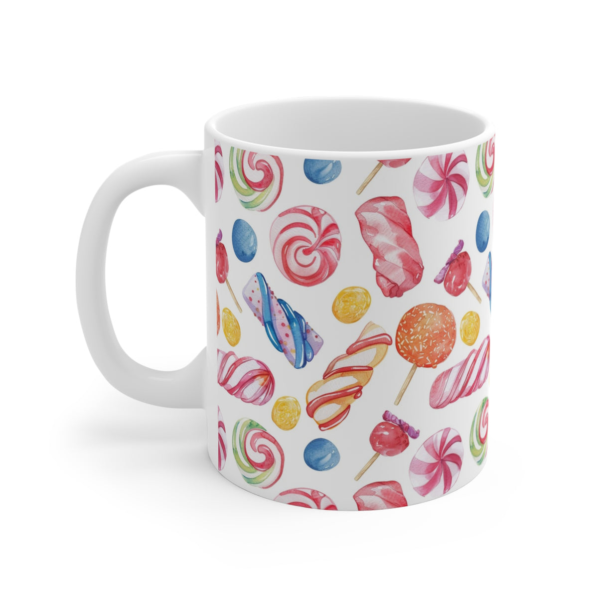 Colorful All-Over Candy Theme Coffee Mug Fun Ceramic Drinkware 280