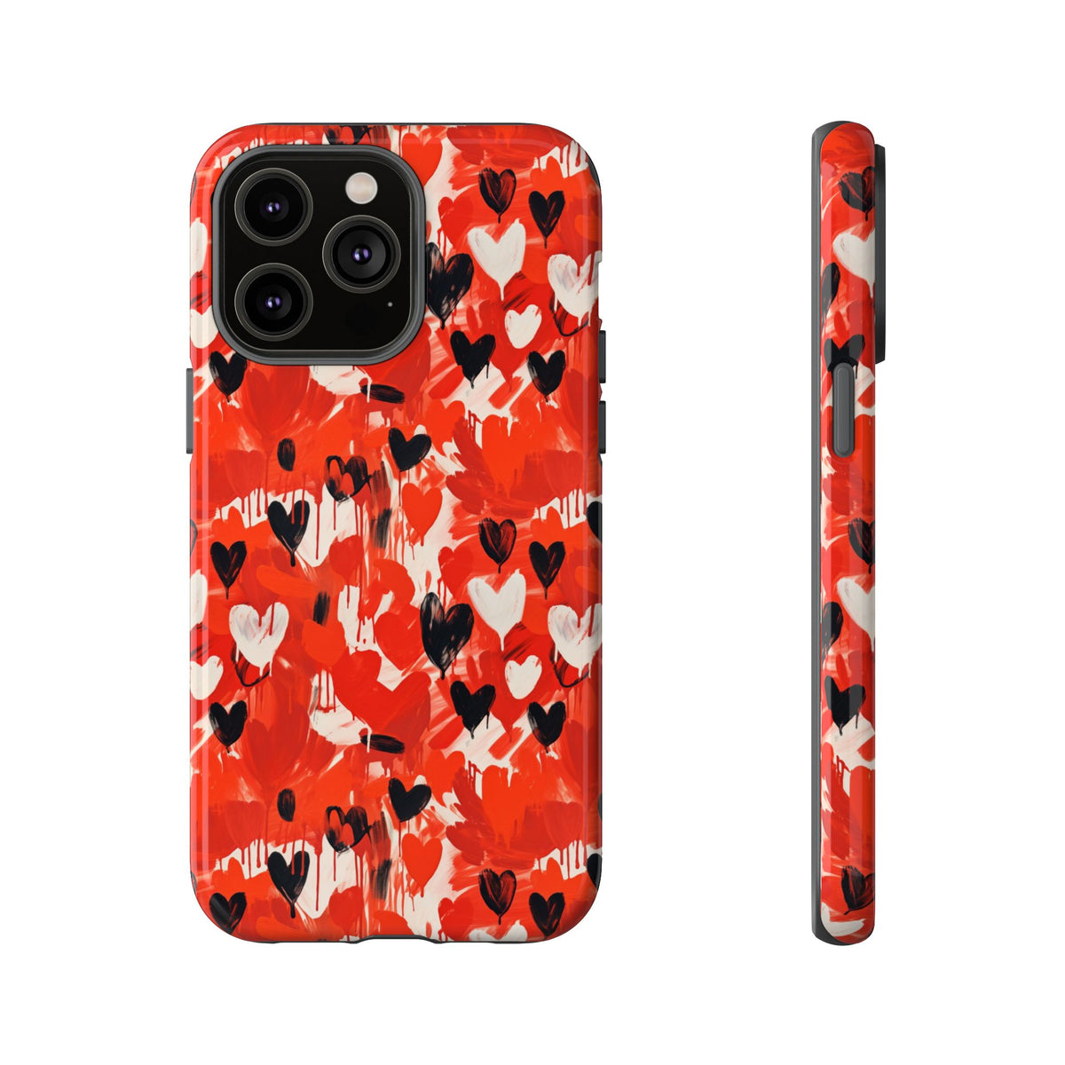 Heart Pattern Phone Case – Stylish & Loving Design for Your Device 355