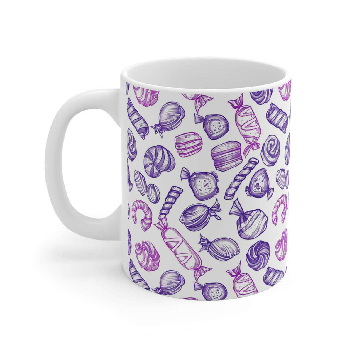 Colorful All-Over Candy Theme Coffee Mug Fun Ceramic Drinkware 209