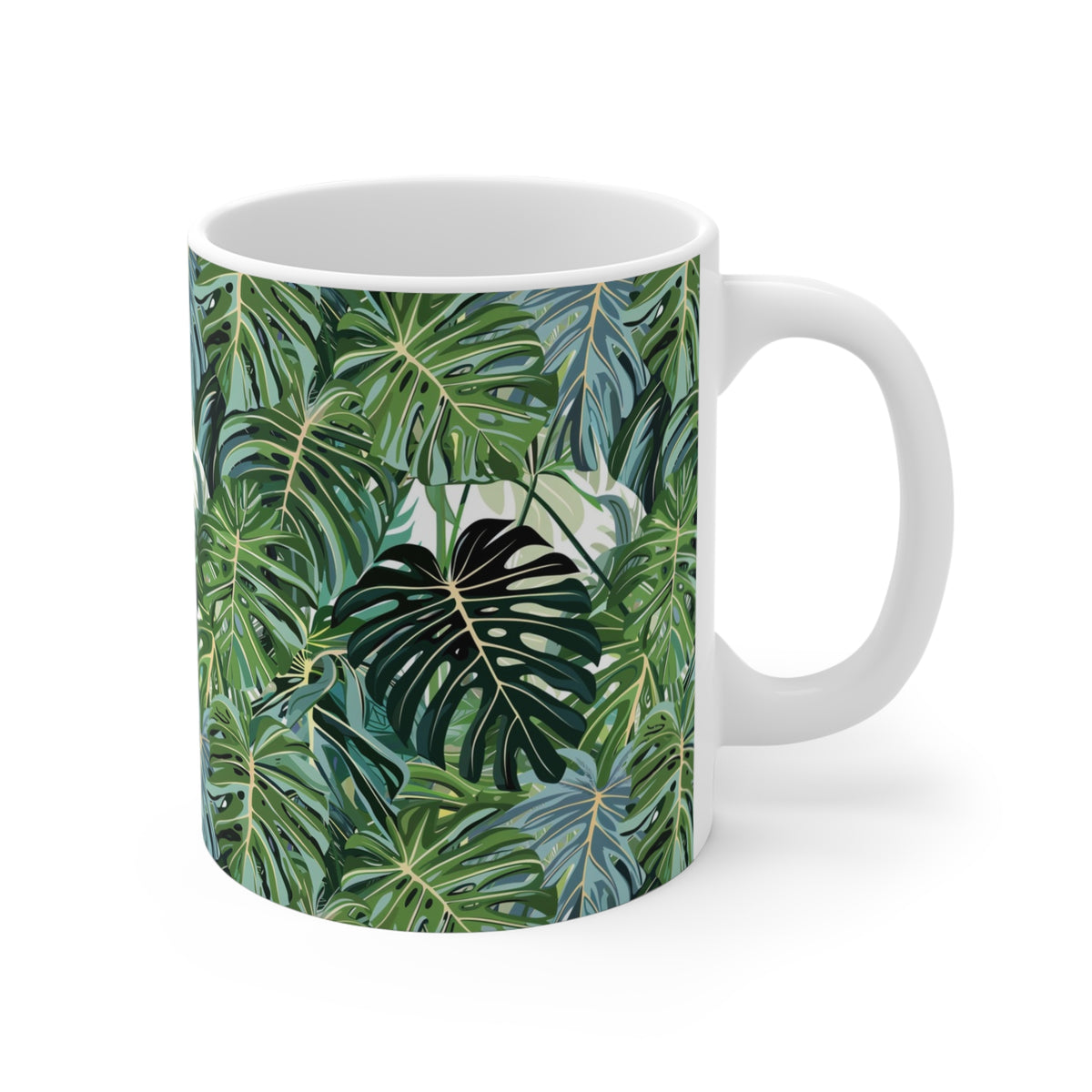 Endless Forest Pattern Coffee Mug - Nature-Inspired Ceramic Drinkware 444