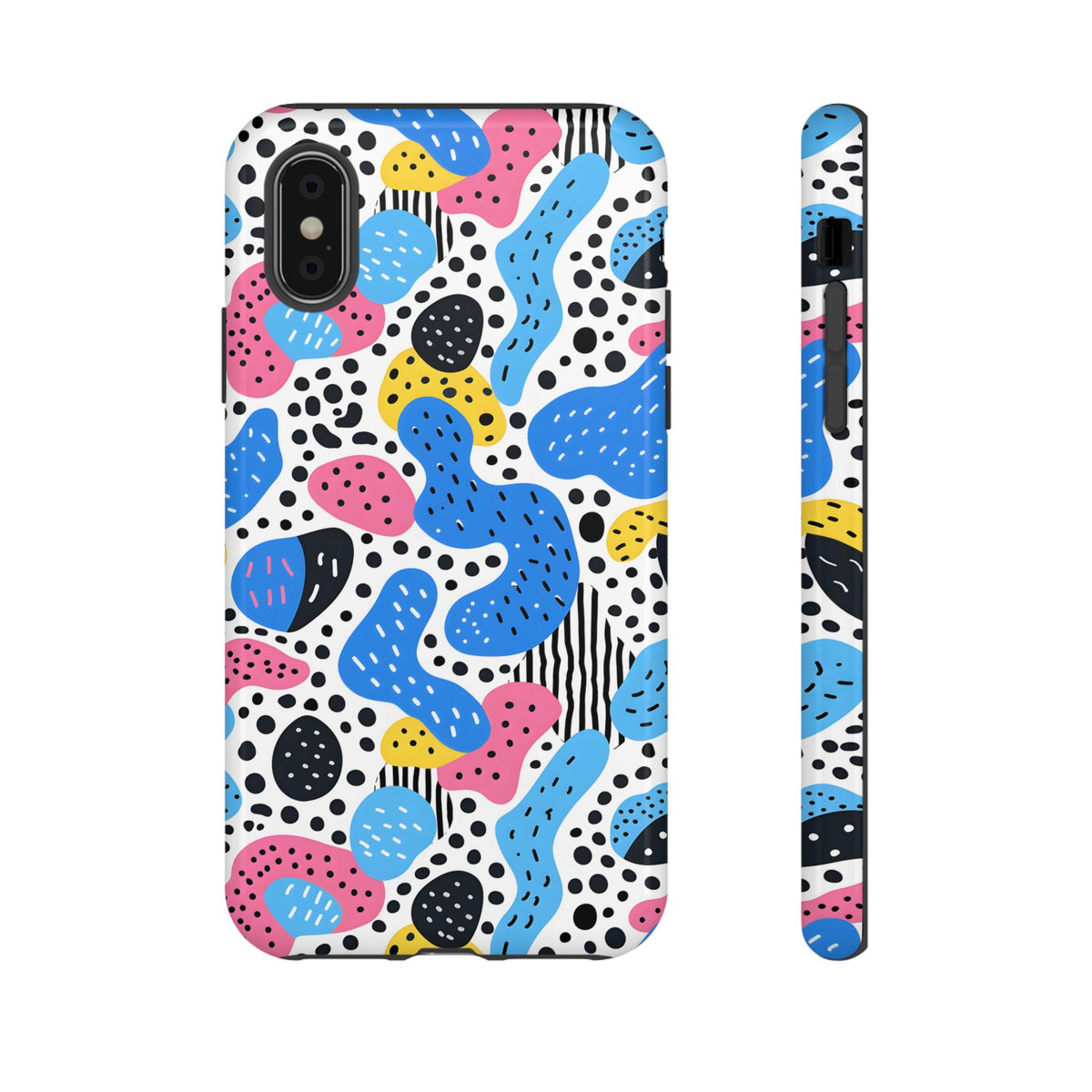 Abstract Baby Blue Memphis Design Phone Case – Sleek and Contemporary Artistry 2