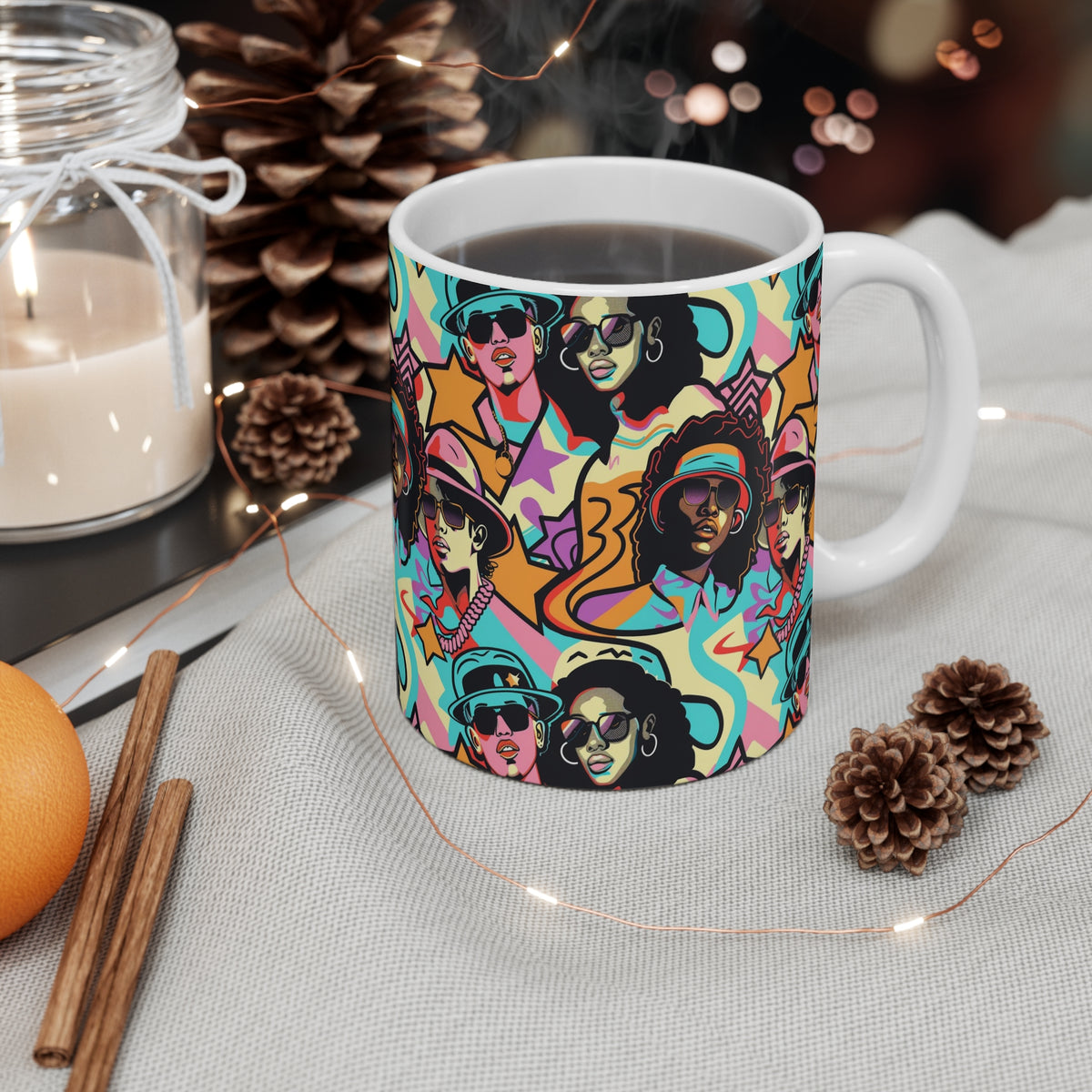 90s Retro Coffee Mug - Full Wrap Design 033
