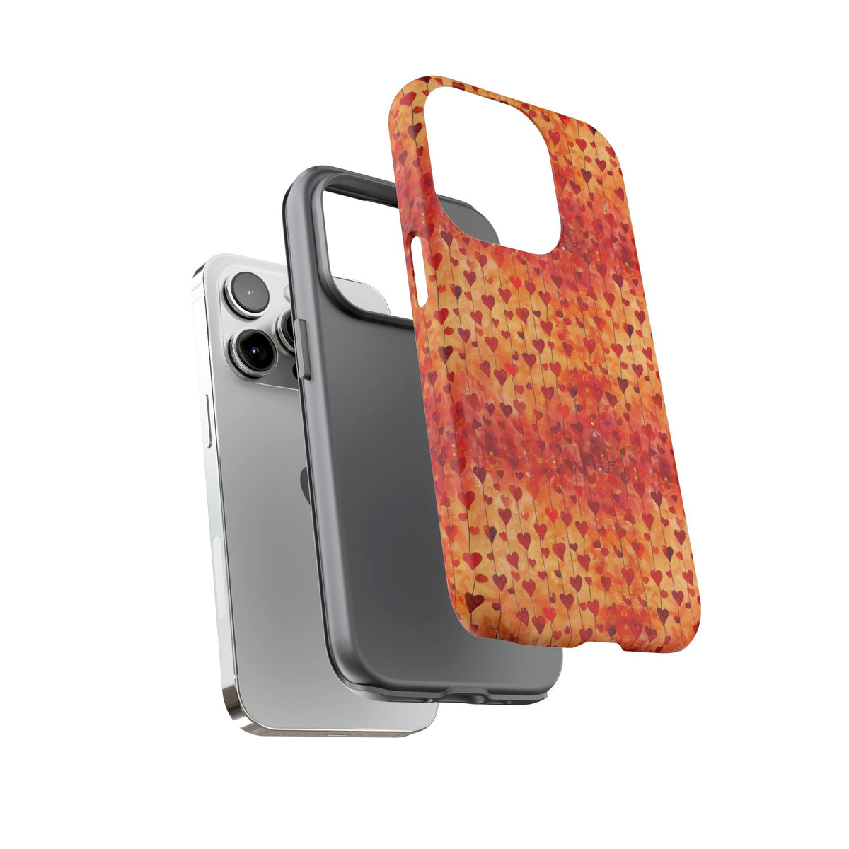 Heart Pattern Phone Case – Stylish & Loving Design for Your Device 827