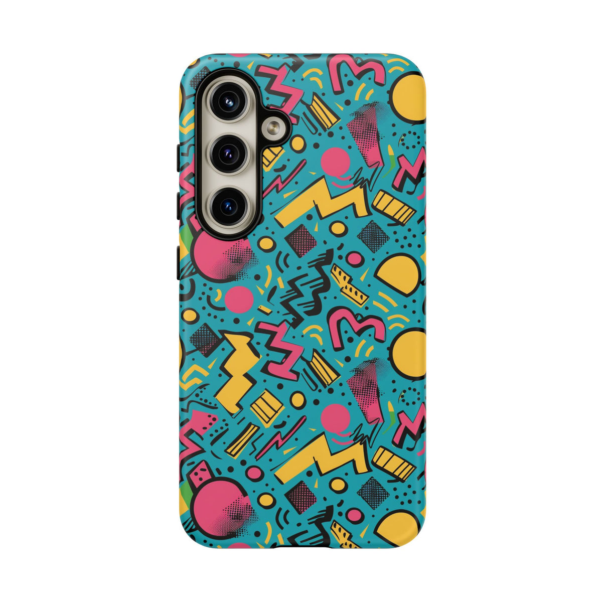 90s Themed Seamless Pattern Phone Case – Embrace Retro Style and Protection 253