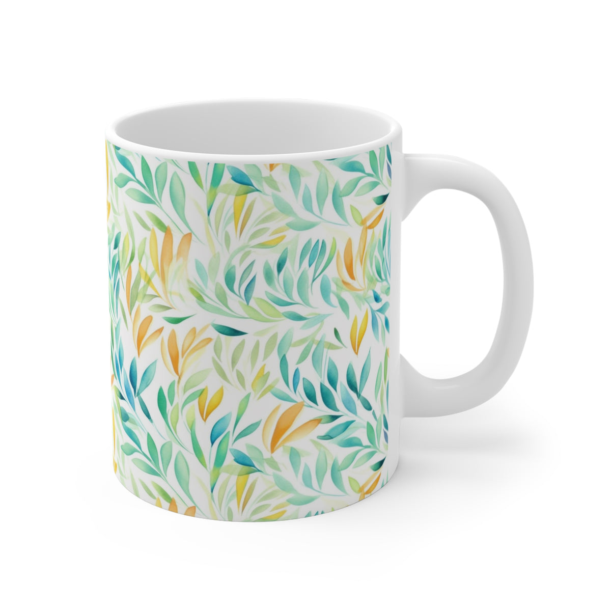 Various Watercolor Design All Over Coffee Mug – Unique Artistic Ceramic Coffee Cup 152