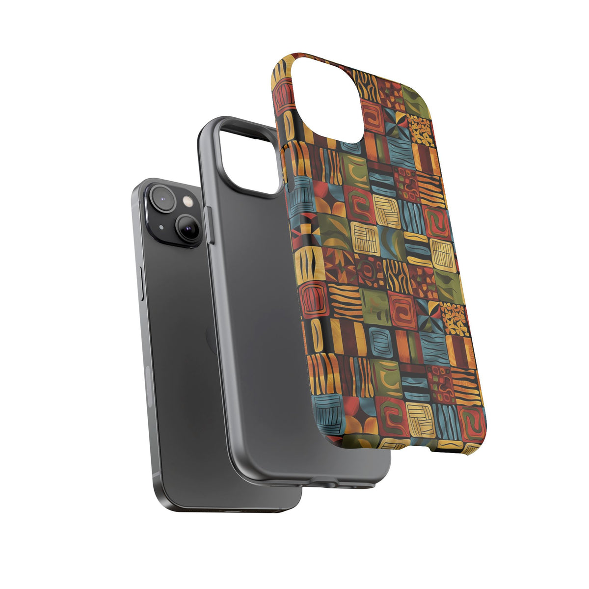 Stylish African Pattern Phone Case – Unique and Vibrant Protection 075