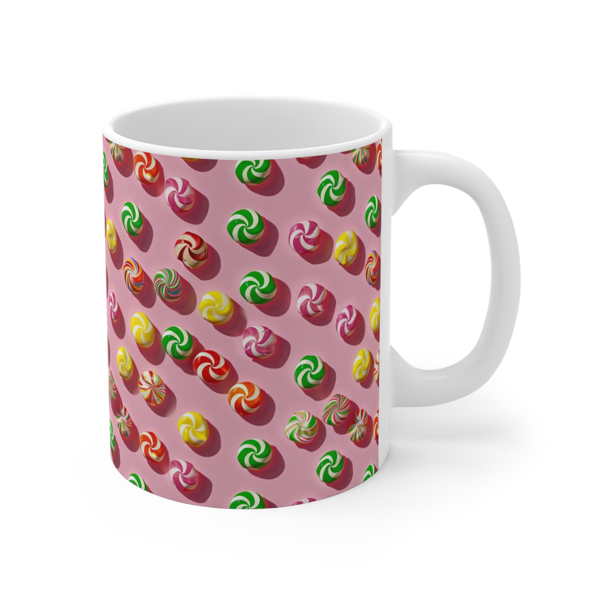 Colorful All-Over Candy Theme Coffee Mug Fun Ceramic Drinkware 328