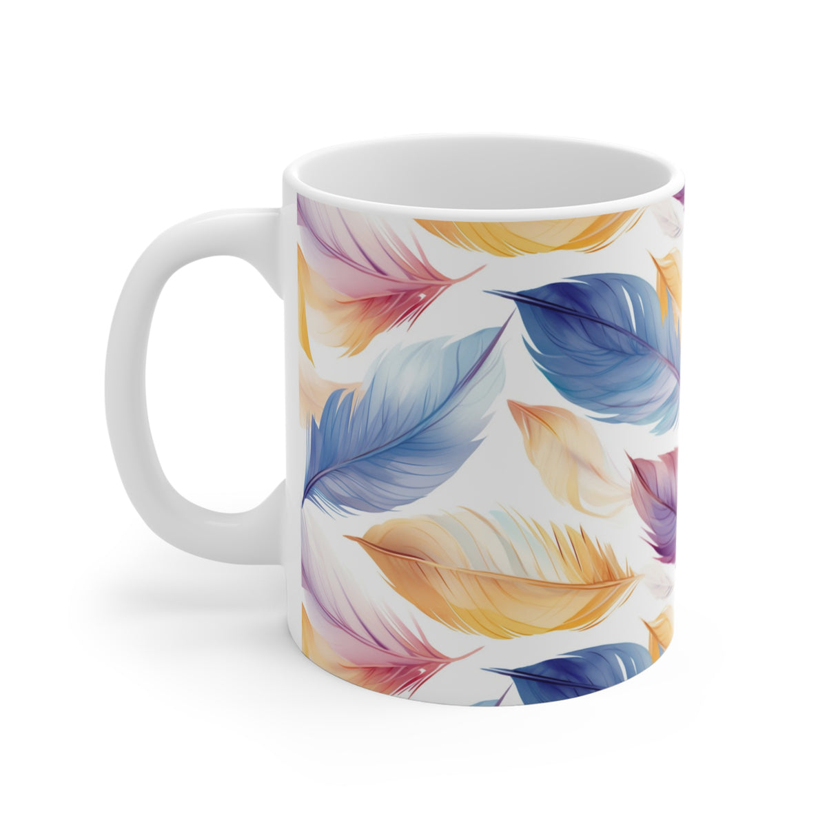 Various Watercolor Design All Over Coffee Mug – Unique Artistic Ceramic Coffee Cup 15