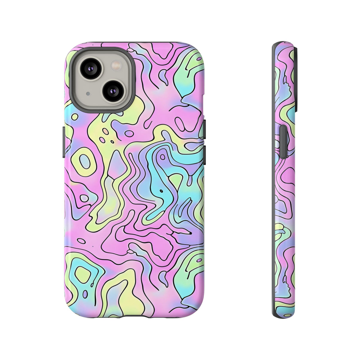 Abstract Pastel Waves and Wavy Lines Phone Case – Elegant and Modern Phone Cover 2