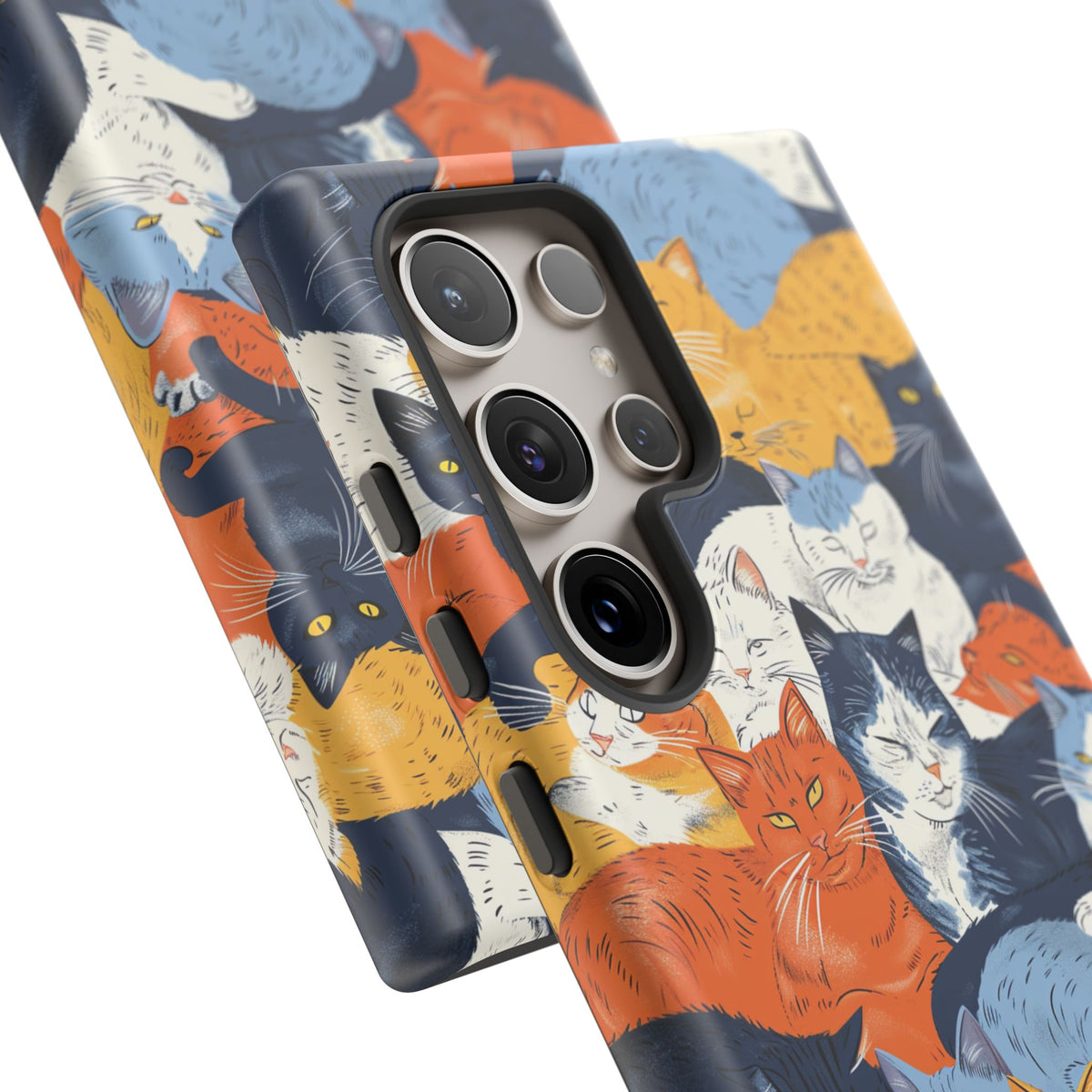 Seamless Cat Pattern Design Phone Case – Playful and Stylish Cat-Themed Phone Cover