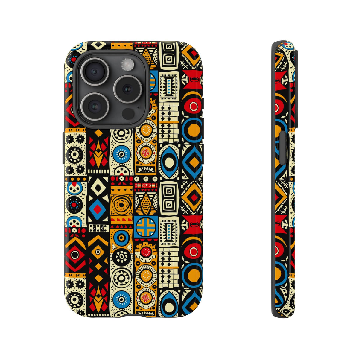 Stylish African Pattern Phone Case – Unique and Vibrant Protection 206