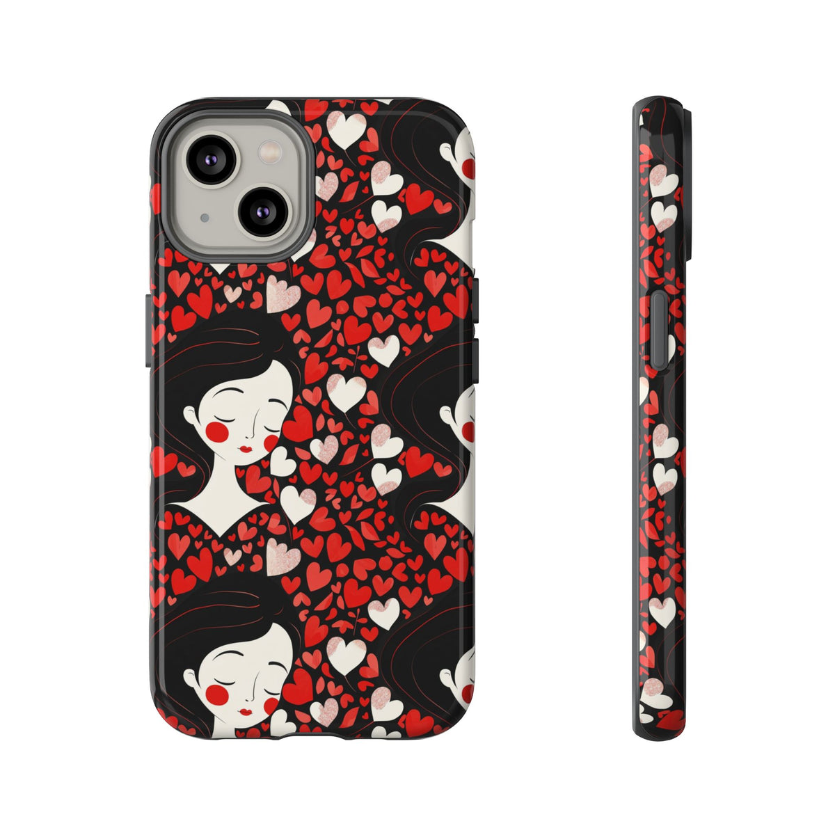 Heart Pattern Phone Case – Stylish & Loving Design for Your Device 232