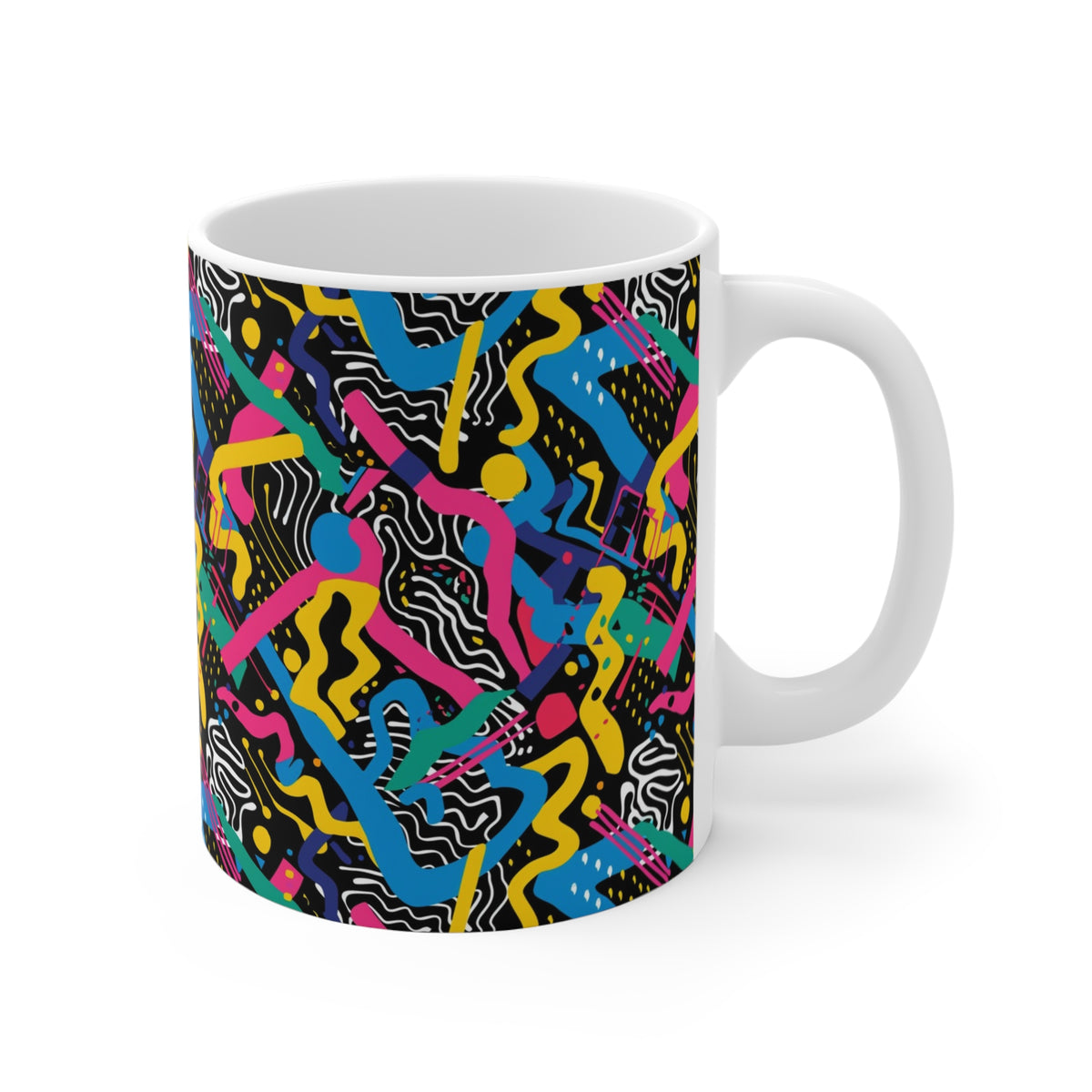 90s Retro Coffee Mug - Full Wrap Design 566