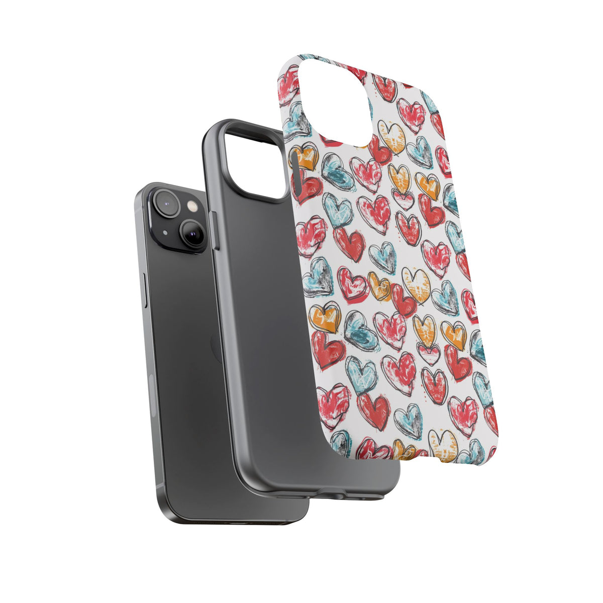 Heart Pattern Phone Case – Stylish & Loving Design for Your Device 235