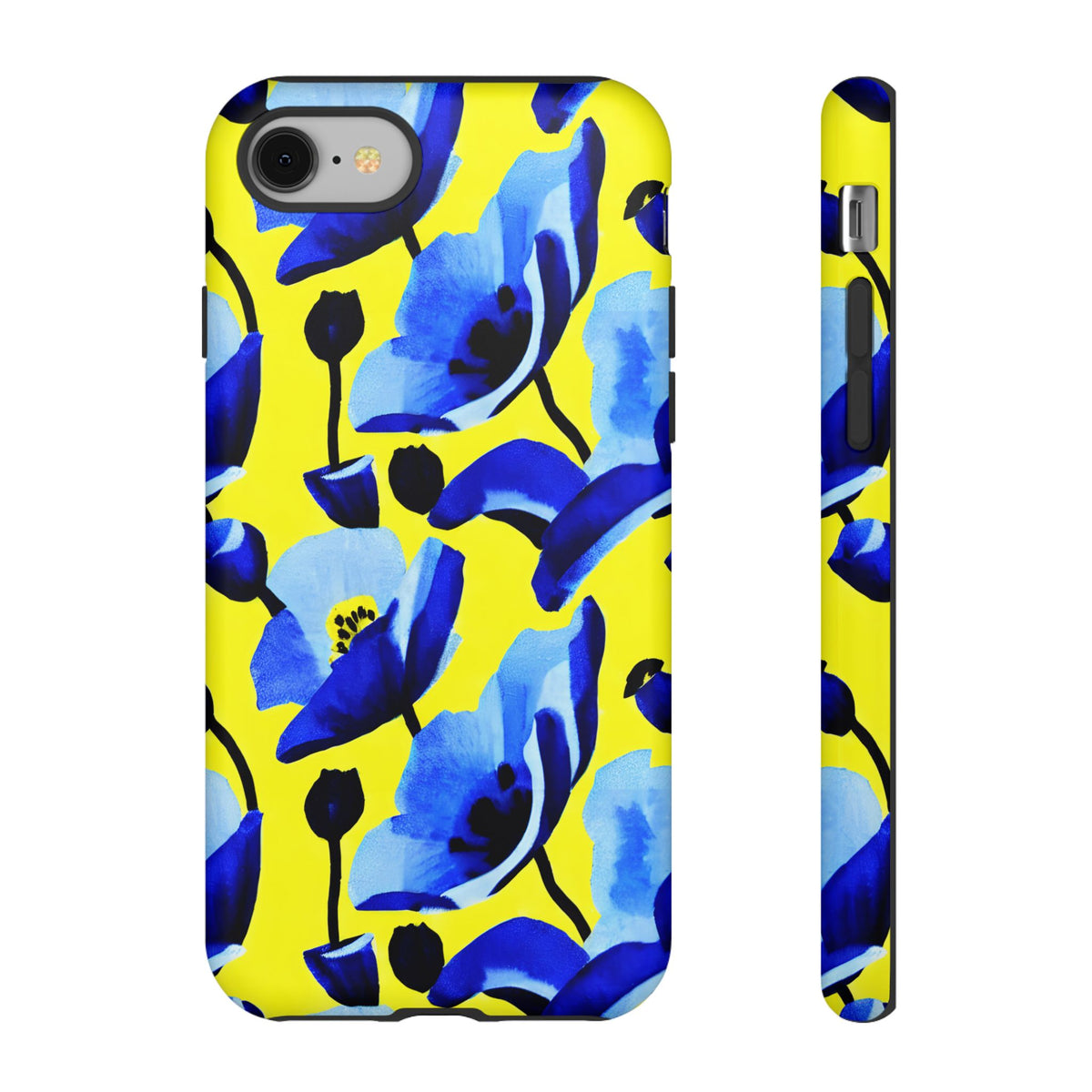 Vibrant Blue Floral Phone Case – A Perfect Fusion of Style and Protection