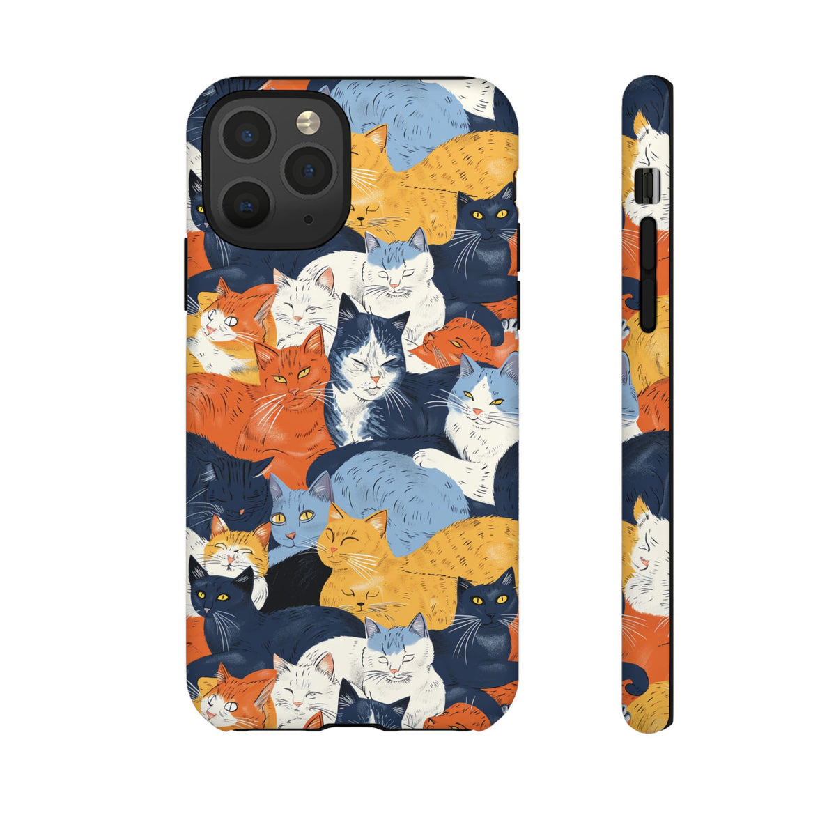 Seamless Cat Pattern Design Phone Case – Playful and Stylish Cat-Themed Phone Cover