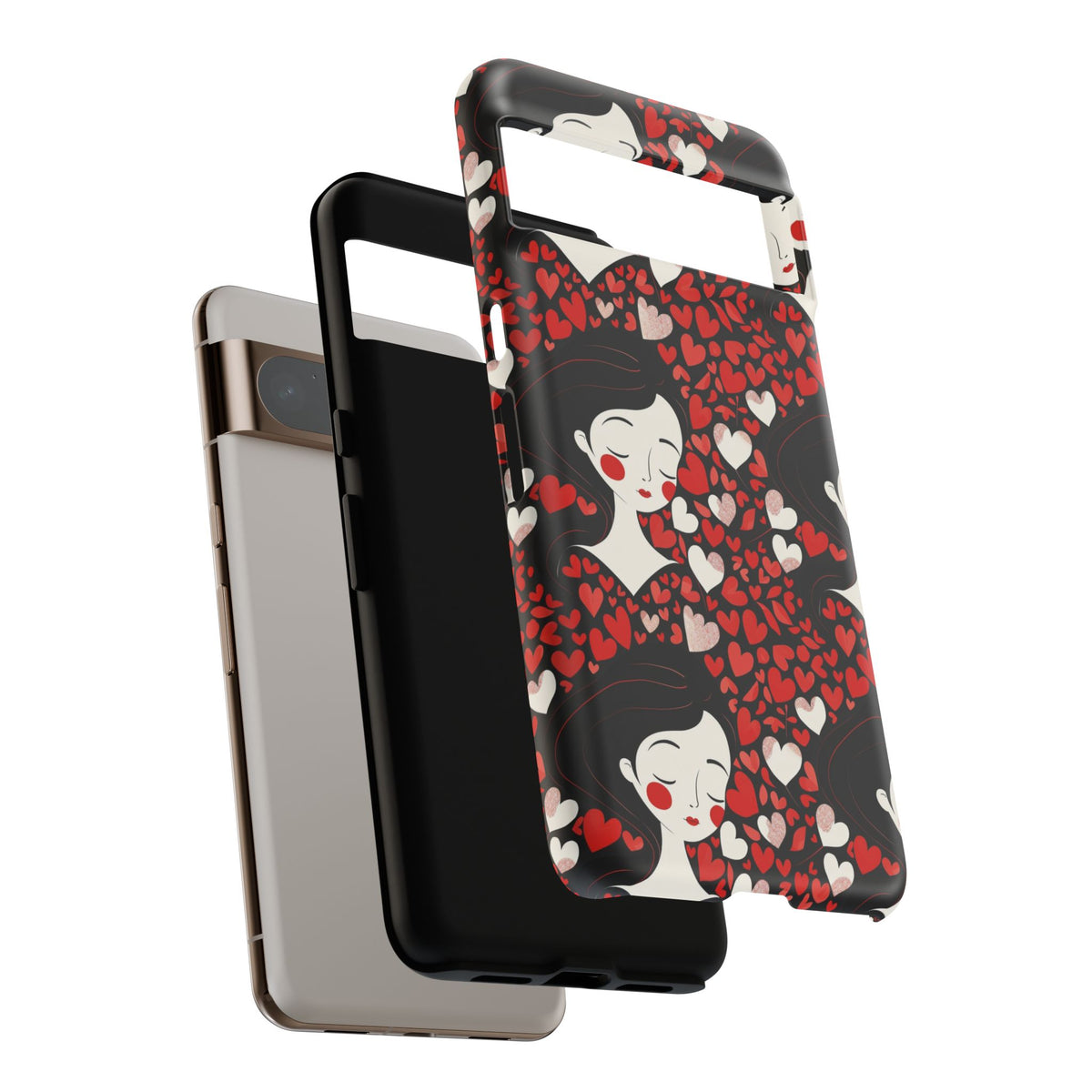 Heart Pattern Phone Case – Stylish & Loving Design for Your Device 232