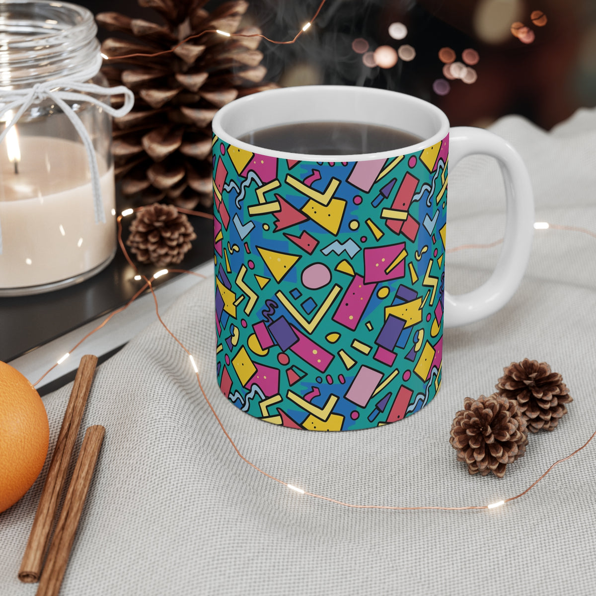 90s Retro Coffee Mug - Full Wrap Design 505