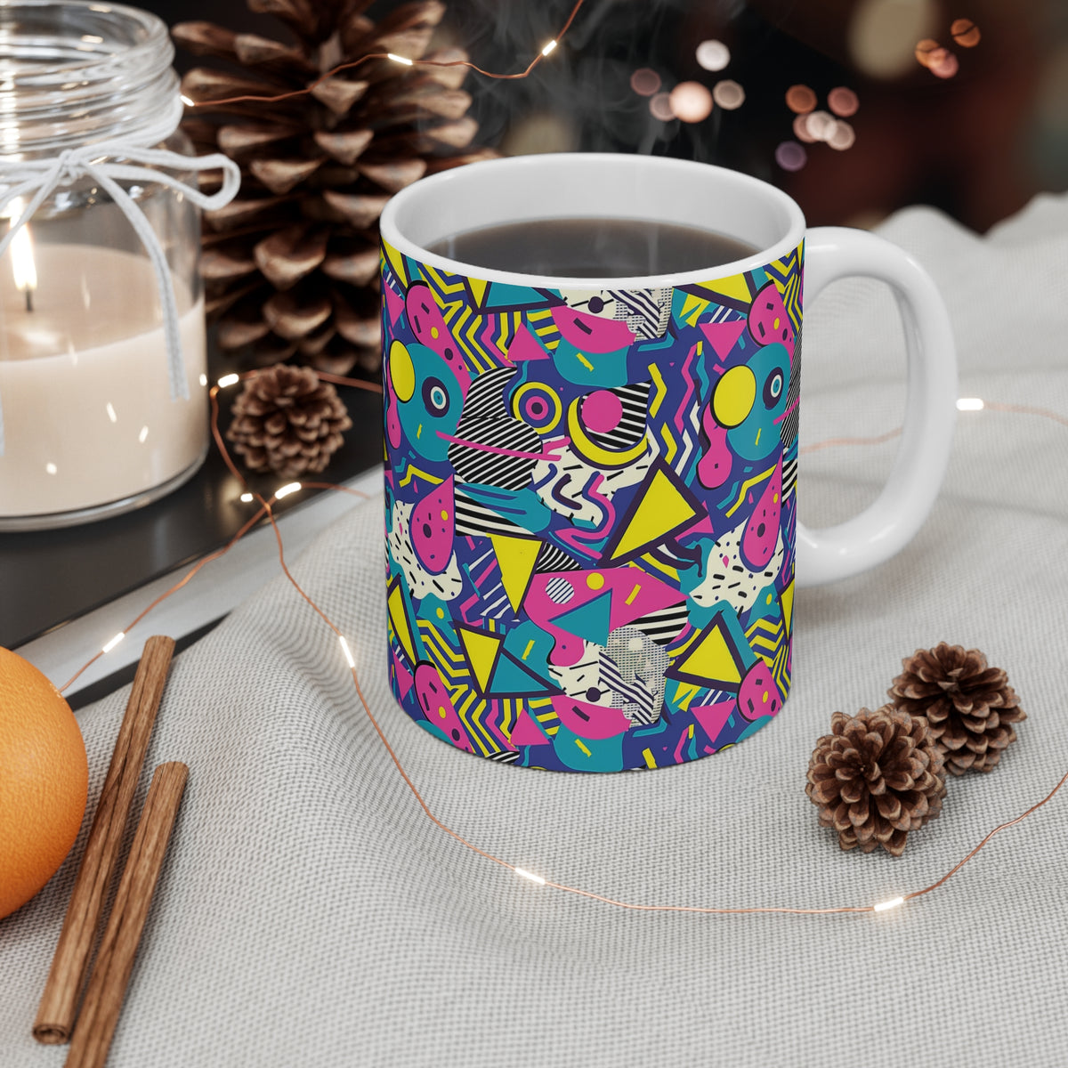 90s Retro Coffee Mug - Full Wrap Design 507