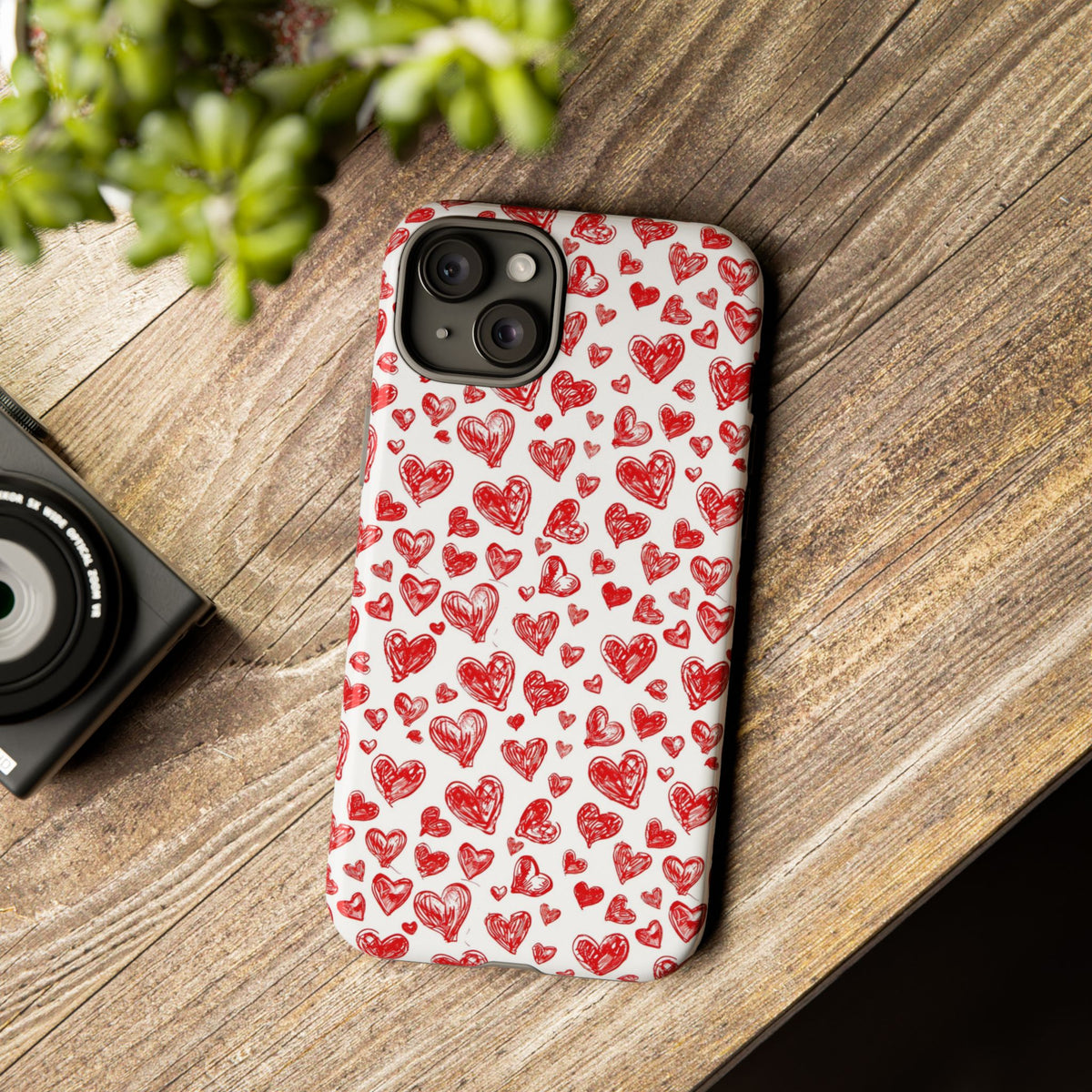 Heart Pattern Phone Case – Stylish & Loving Design for Your Device 814