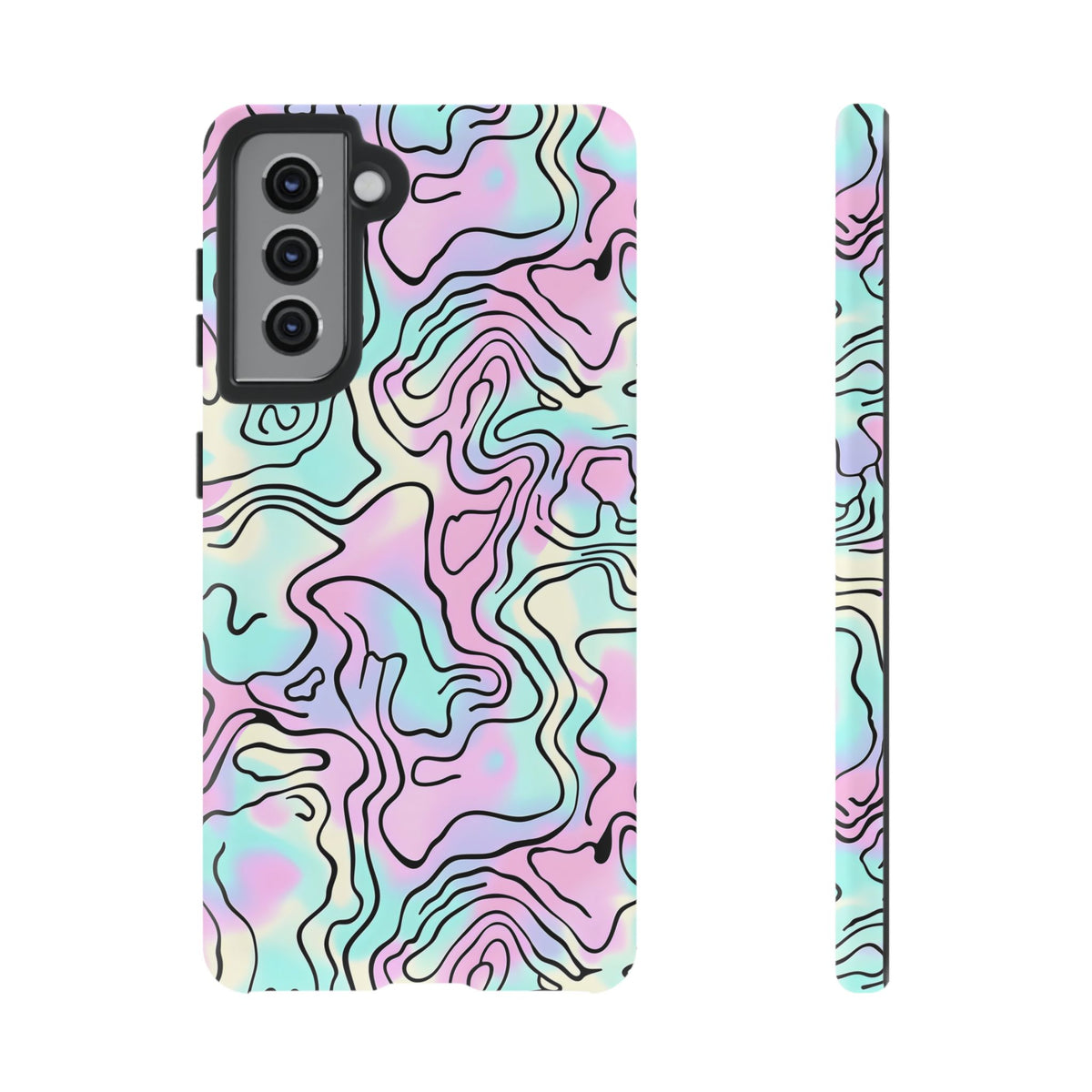 Abstract Pastel Waves and Wavy Lines Phone Case – Elegant and Modern Phone Cover