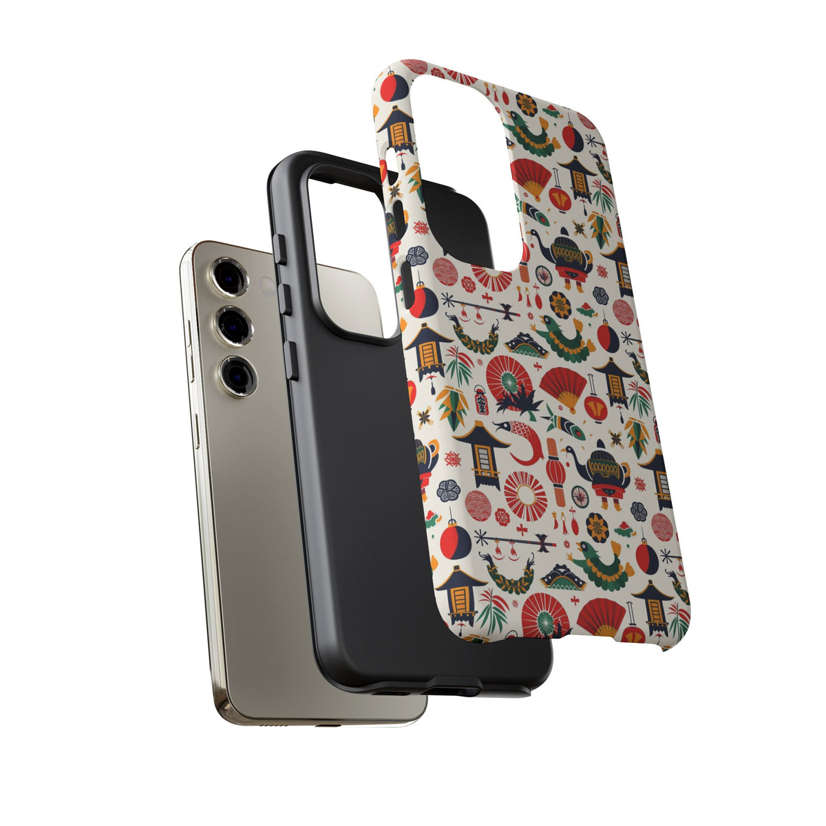 Japanese Pattern Phone Case – Elegant & Timeless Design for Your Phone 461