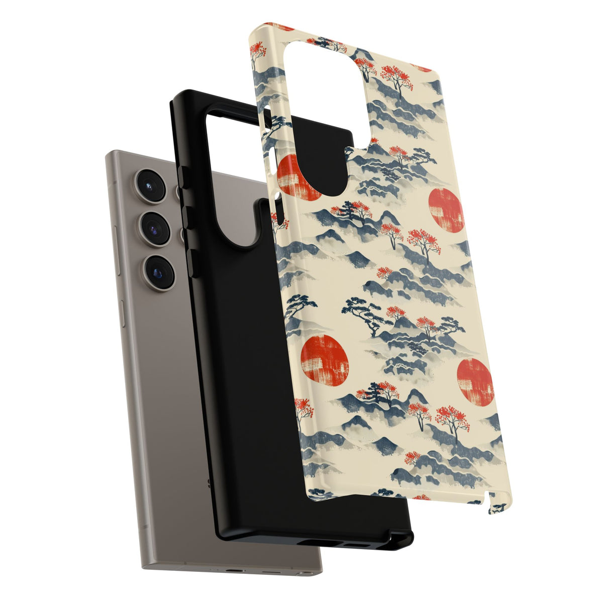 Japanese Pattern Phone Case – Elegant & Timeless Design for Your Phone 085