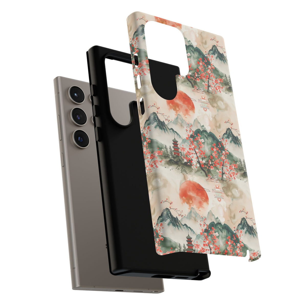 Japanese Pattern Phone Case – Elegant & Timeless Design for Your Phone 057