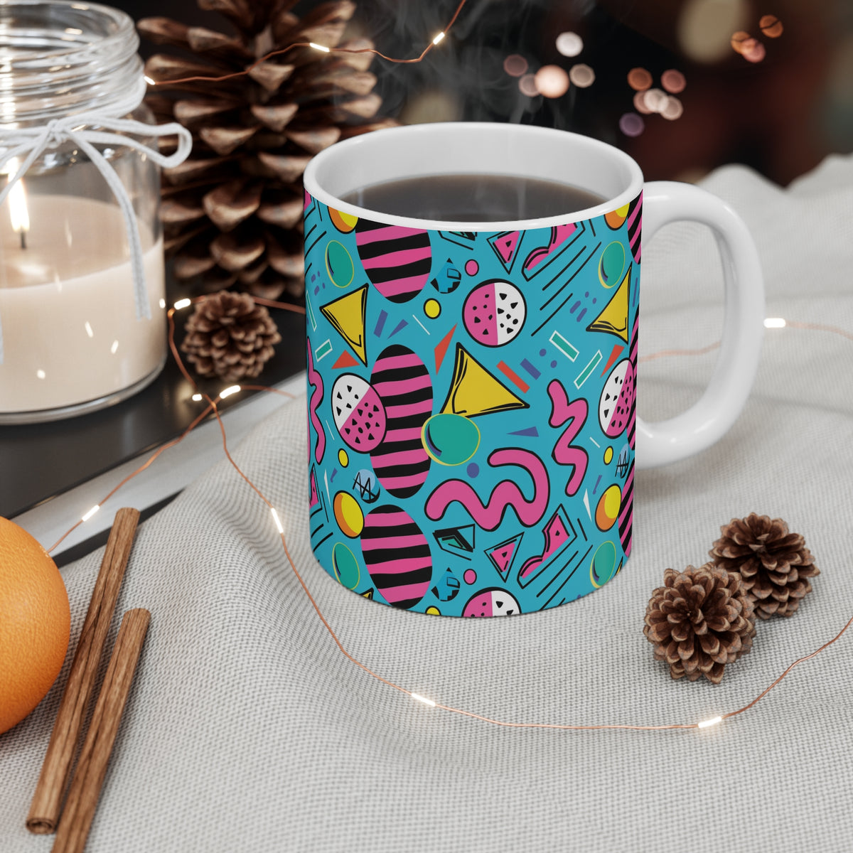 90s Retro Coffee Mug - Full Wrap Design 597