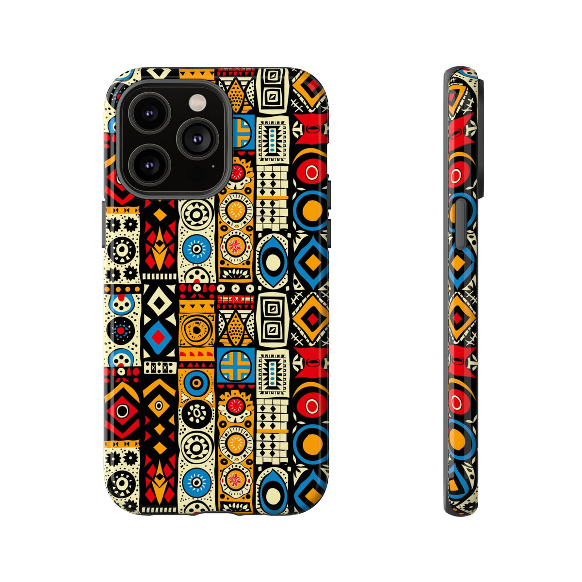 Stylish African Pattern Phone Case – Unique and Vibrant Protection 206