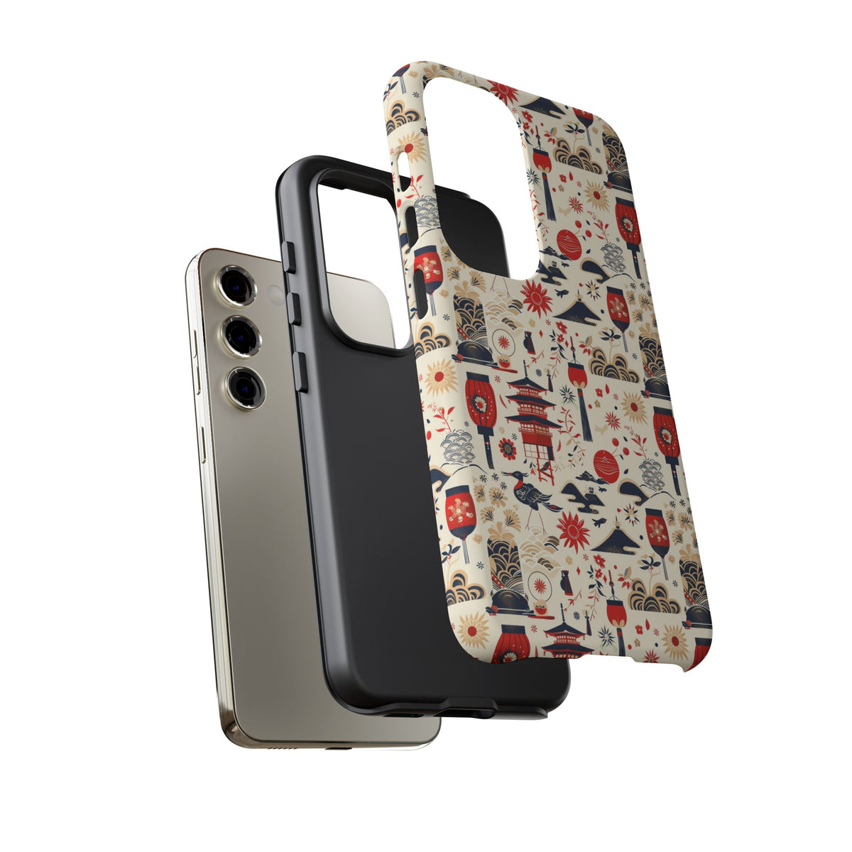 Japanese Pattern Phone Case – Elegant & Timeless Design for Your Phone 024