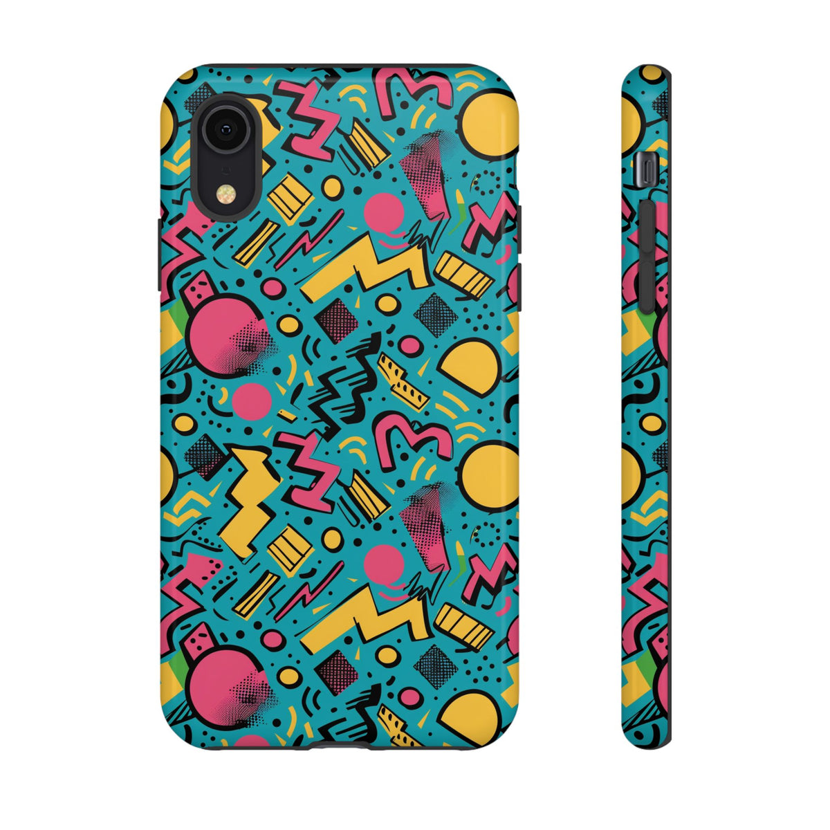 90s Themed Seamless Pattern Phone Case – Embrace Retro Style and Protection 253