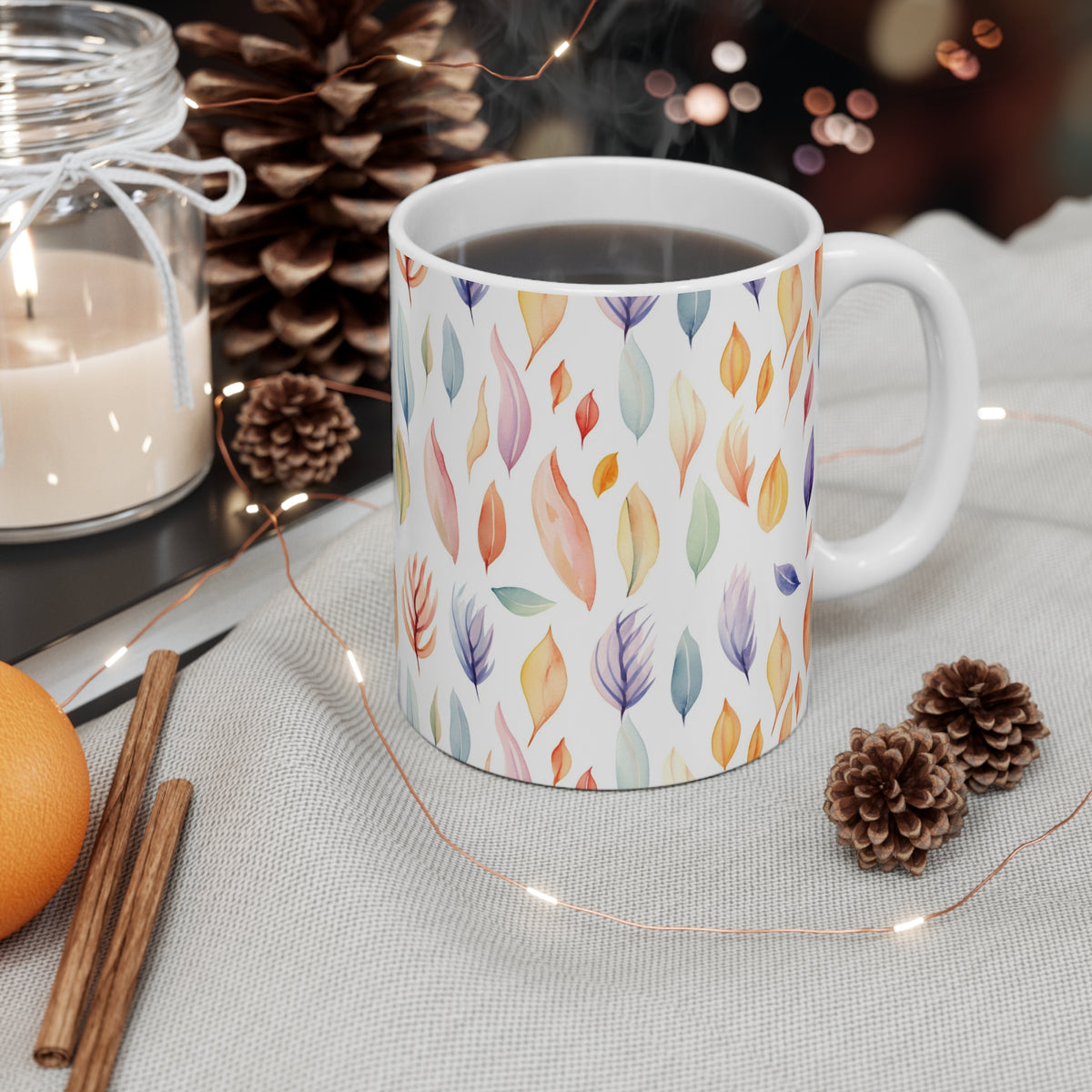 Various Watercolor Design All Over Coffee Mug – Unique Artistic Ceramic Coffee Cup 203