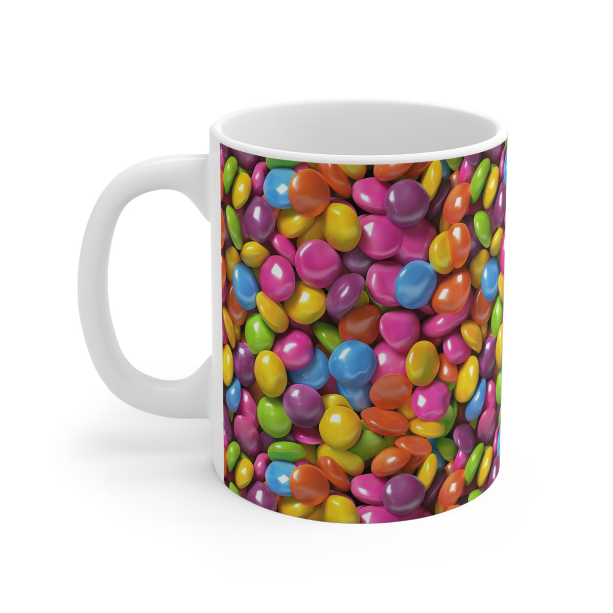 Colorful All-Over Candy Theme Coffee Mug Fun Ceramic Drinkware 071