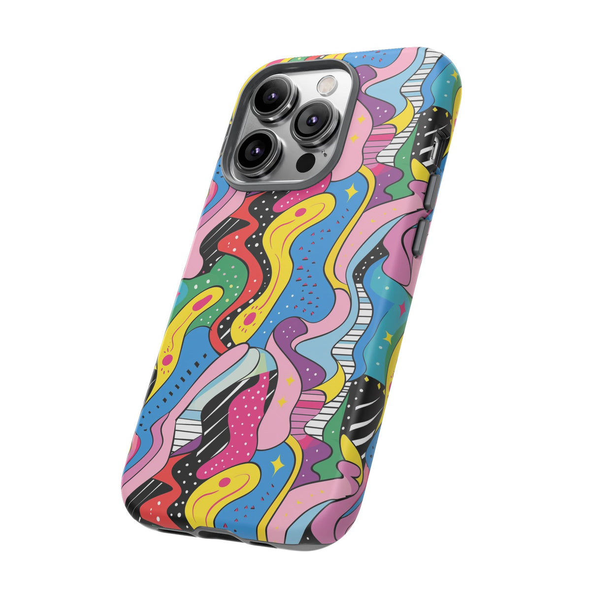 90s Themed Seamless Pattern Phone Case – Embrace Retro Style and Protection 275