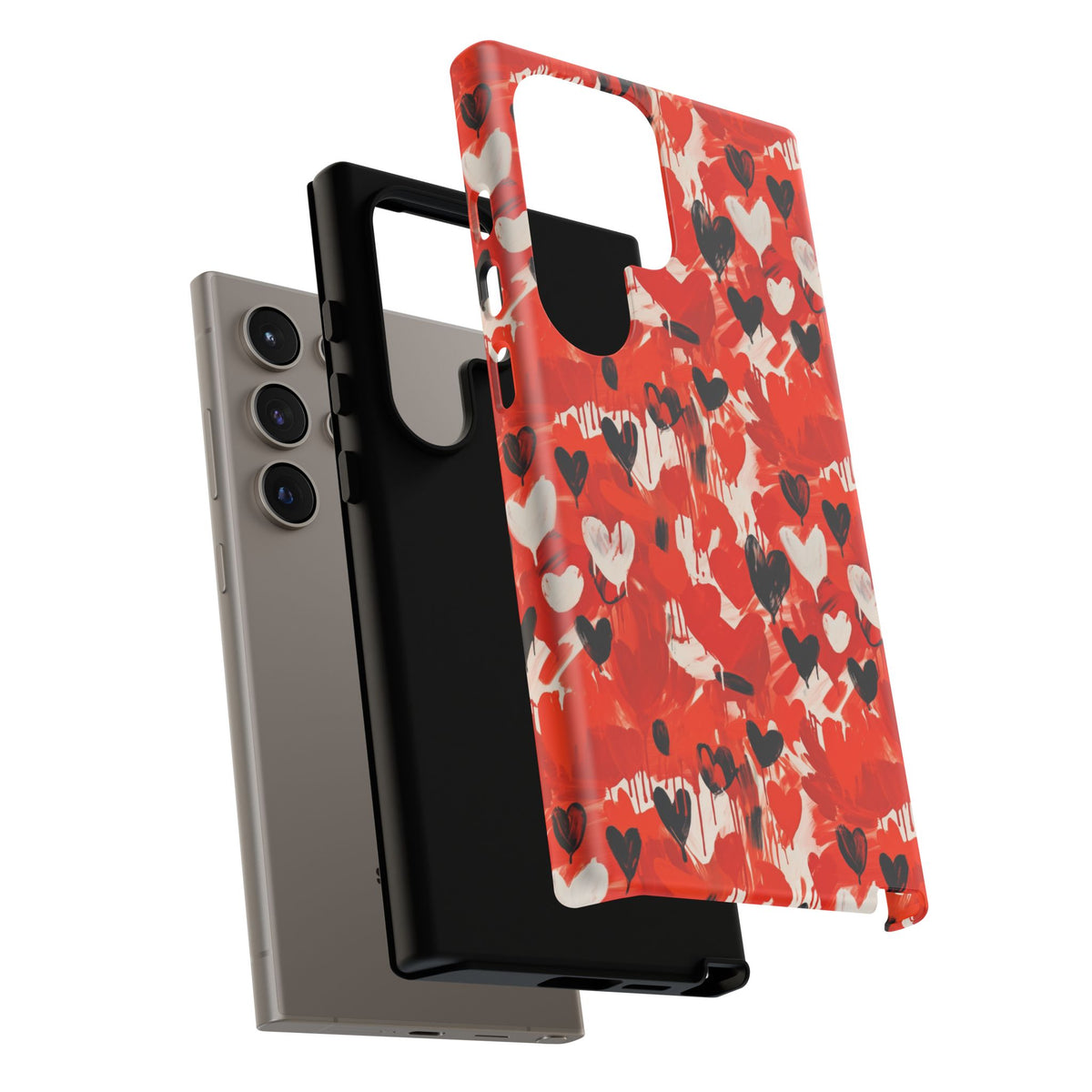 Heart Pattern Phone Case – Stylish & Loving Design for Your Device 355