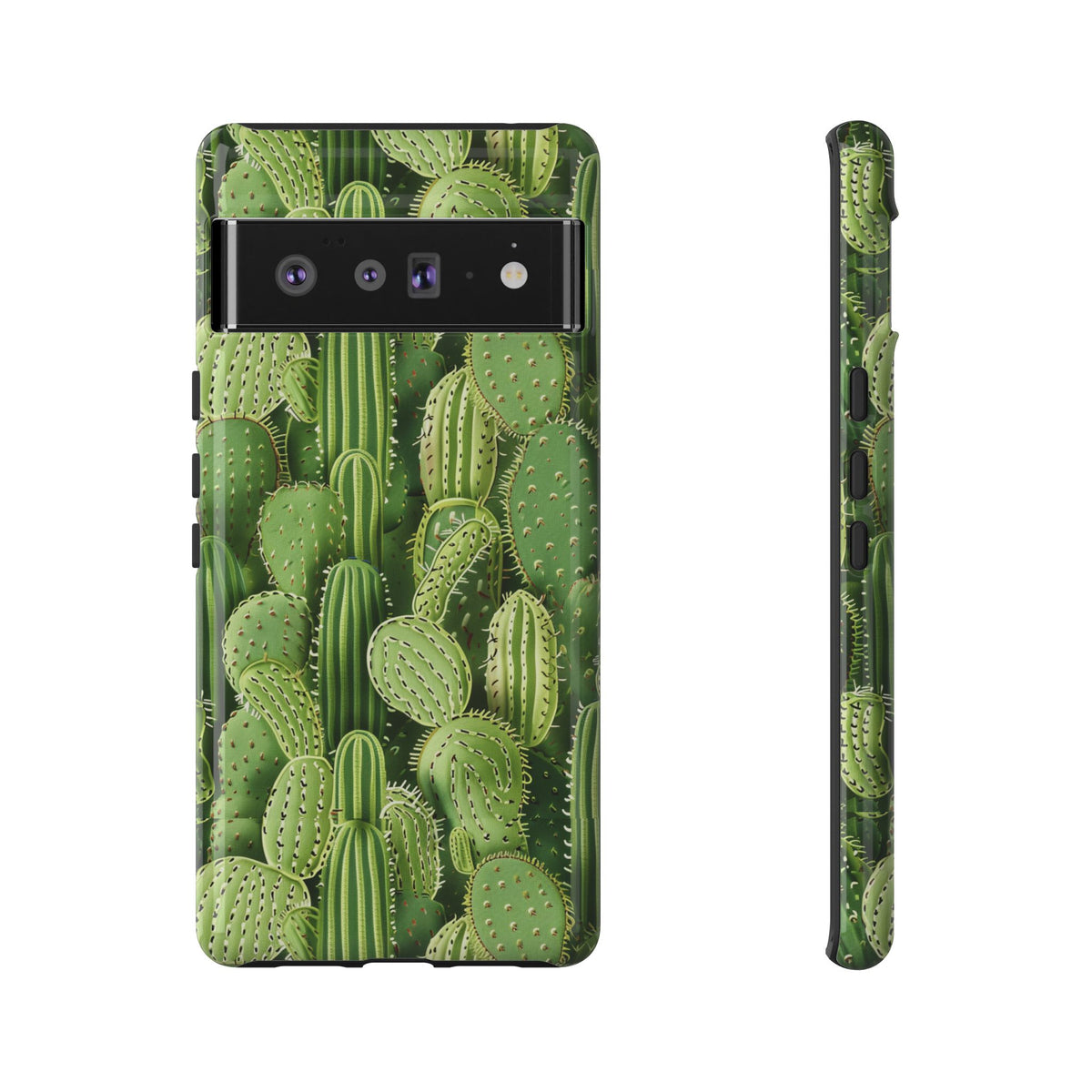 Cactus Embroidery Phone Case – Elegant and Unique Handcrafted Cactus Design