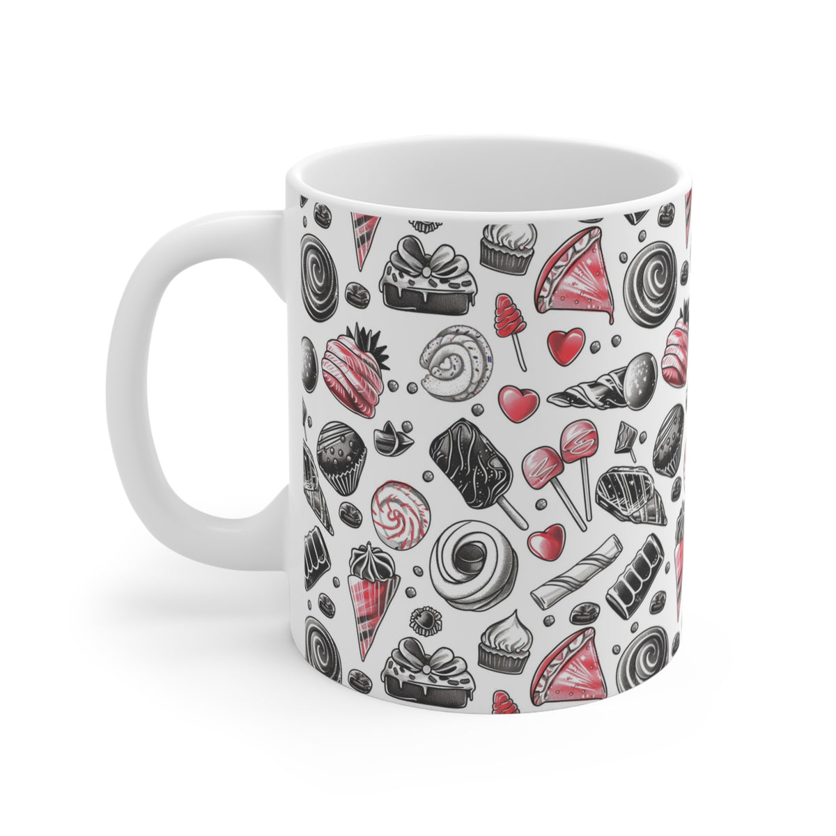 Colorful All-Over Candy Theme Coffee Mug Fun Ceramic Drinkware 216