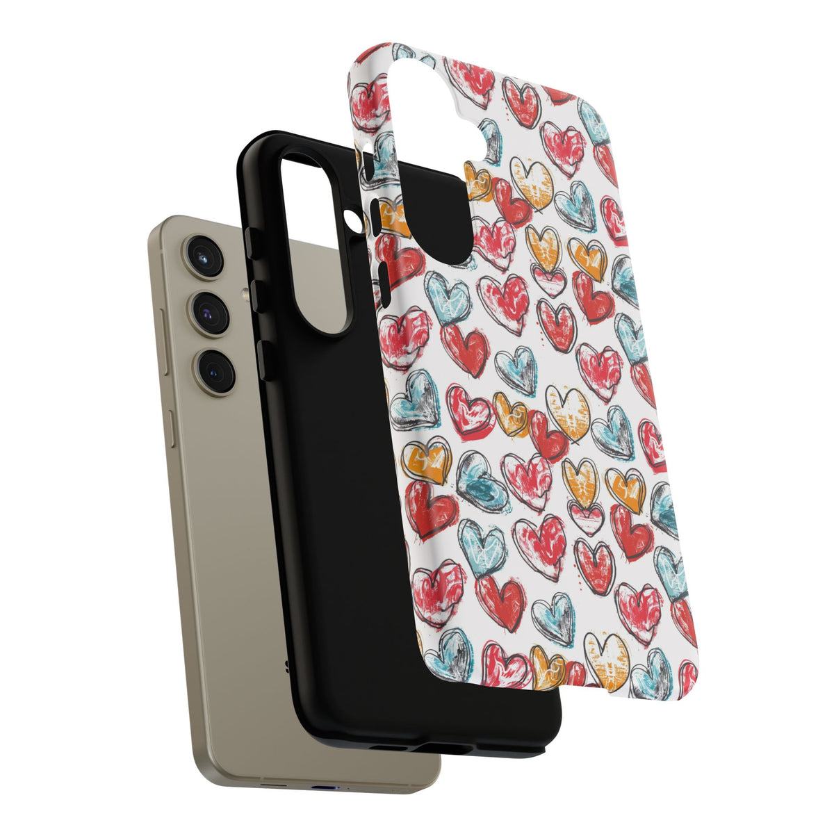 Heart Pattern Phone Case – Stylish & Loving Design for Your Device 235