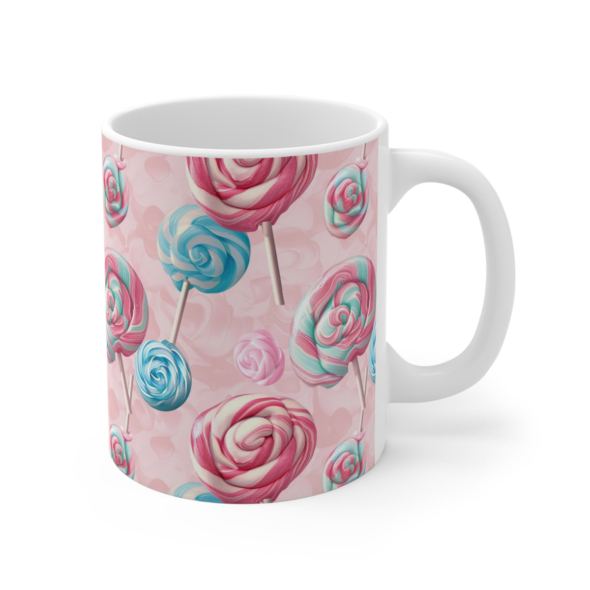 Colorful All-Over Candy Theme Coffee Mug Fun Ceramic Drinkware 204