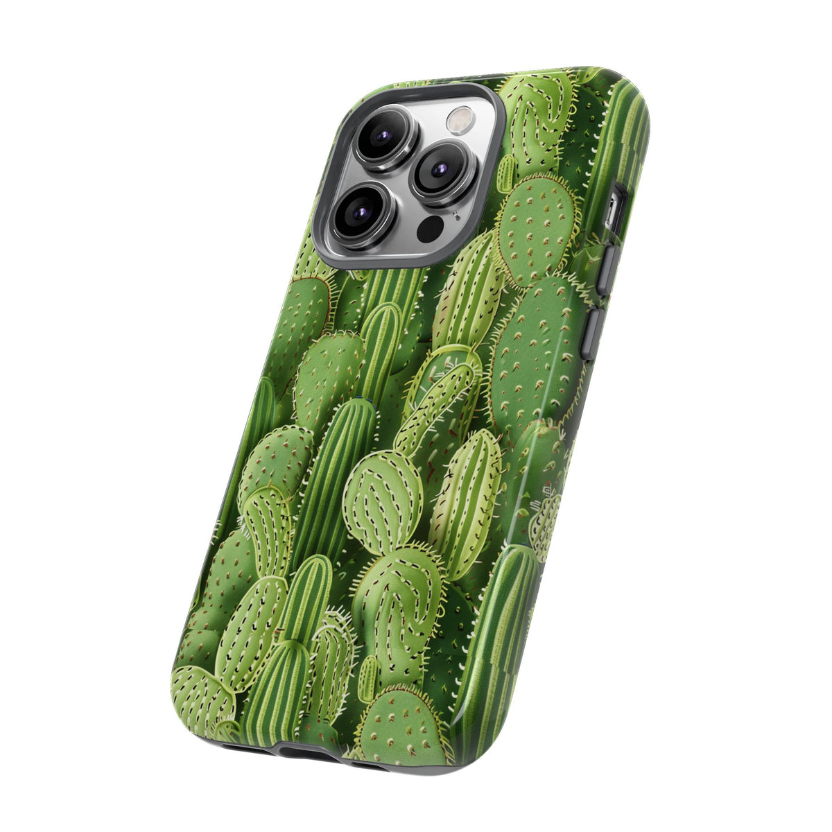 Cactus Embroidery Phone Case – Elegant and Unique Handcrafted Cactus Design