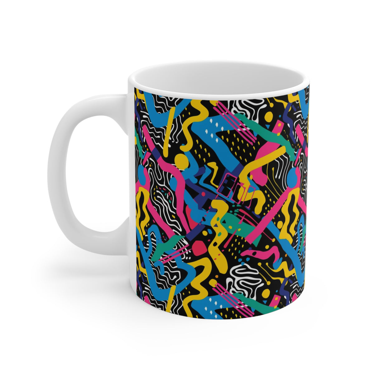 90s Retro Coffee Mug - Full Wrap Design 566