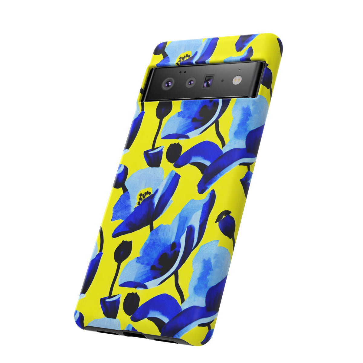 Vibrant Blue Floral Phone Case – A Perfect Fusion of Style and Protection