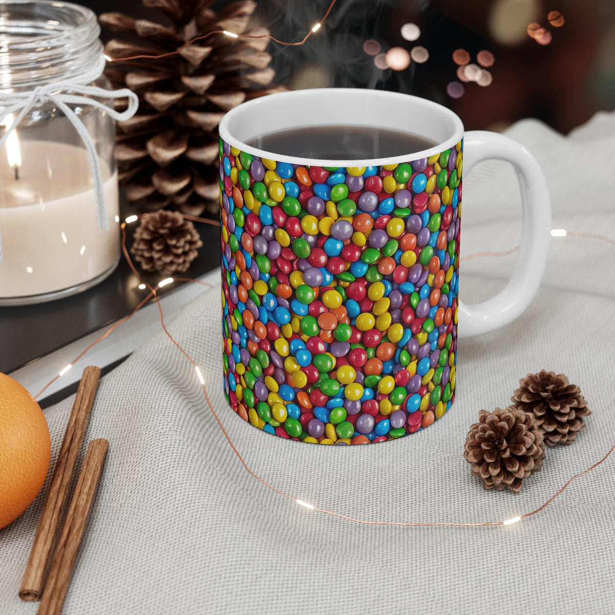 Colorful All-Over Candy Theme Coffee Mug Fun Ceramic Drinkware 031